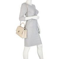 Chanel Coco Top Handle Medium Bag | Beige