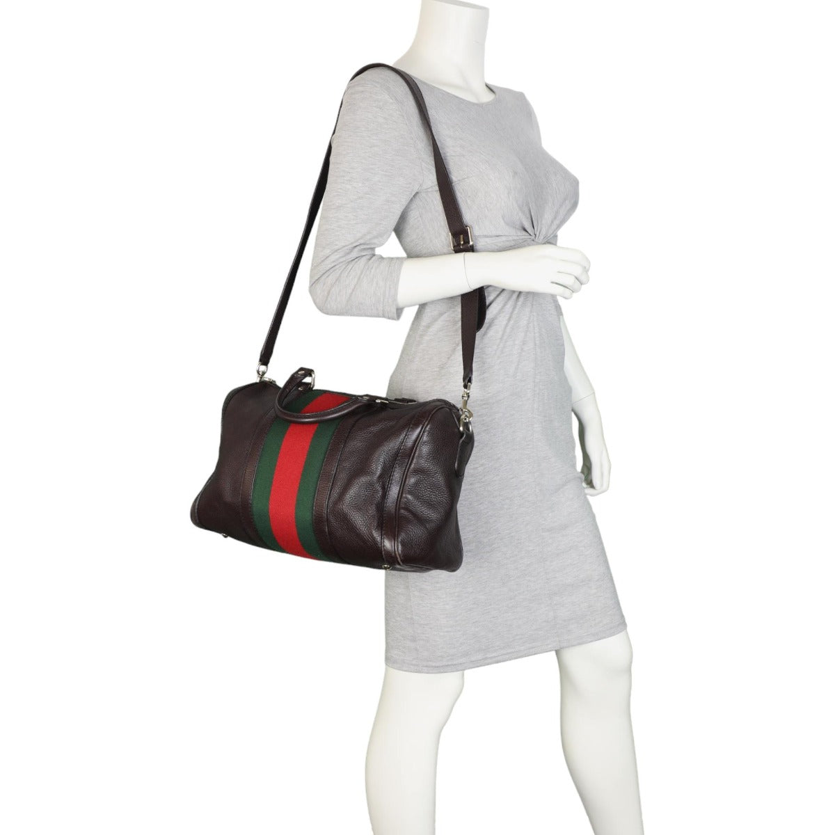 Gucci Vintage Web Boston Bag