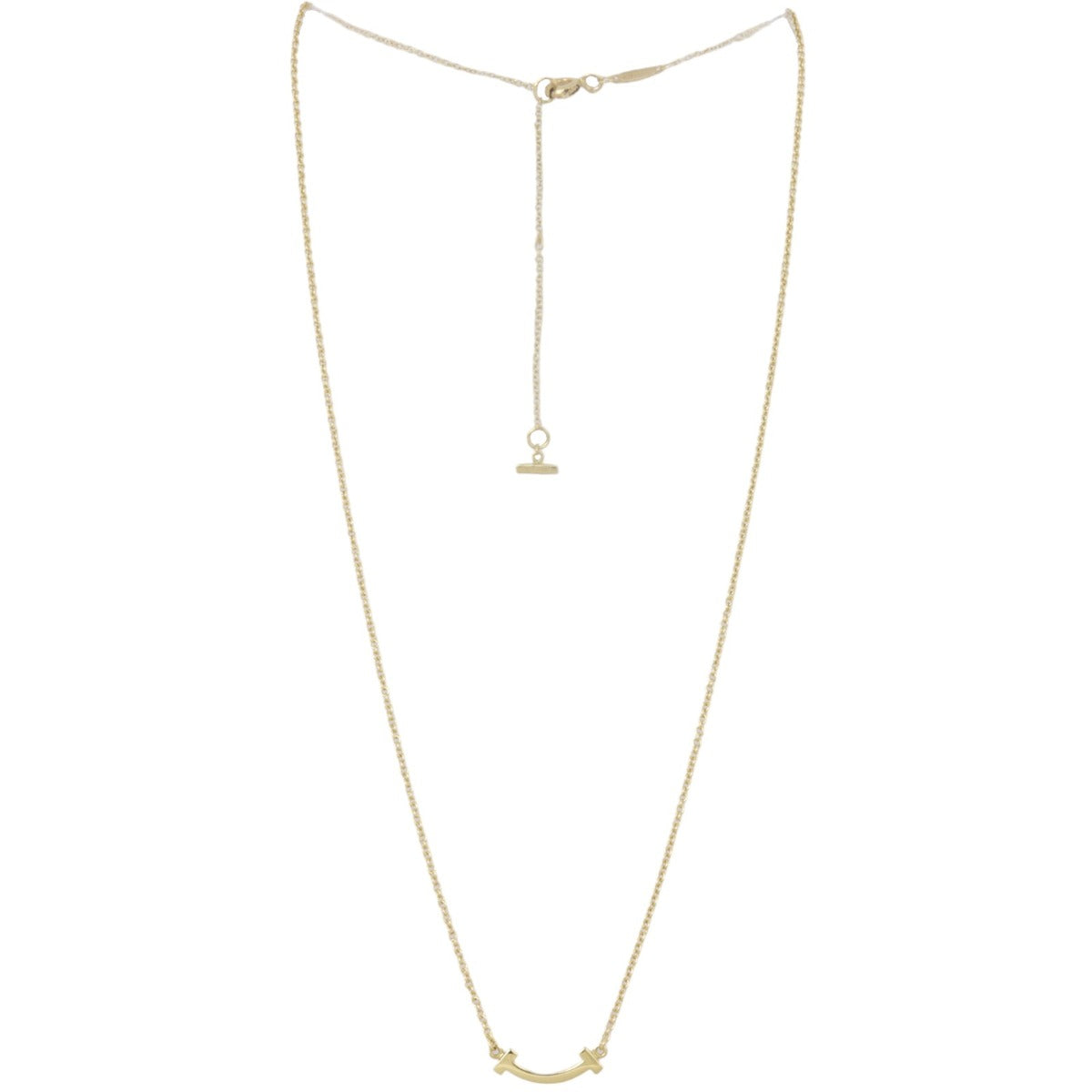 Tiffany & Co T Smile Pendant Mini 18k Yellow Gold