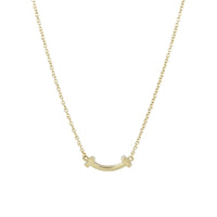 Tiffany & Co T Smile Pendant Mini 18k Yellow Gold