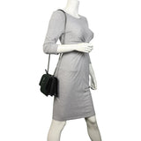 Saint Laurent Sunset Medium Croc-Embossed