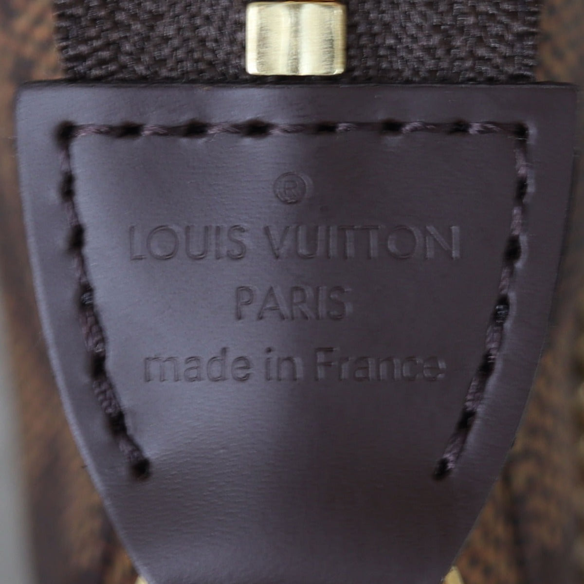 Louis Vuitton Mini Pochette Accessoires Damier Ebene Interior Stamp