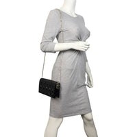 Dior Lady Dior Patent Cannage Pouch