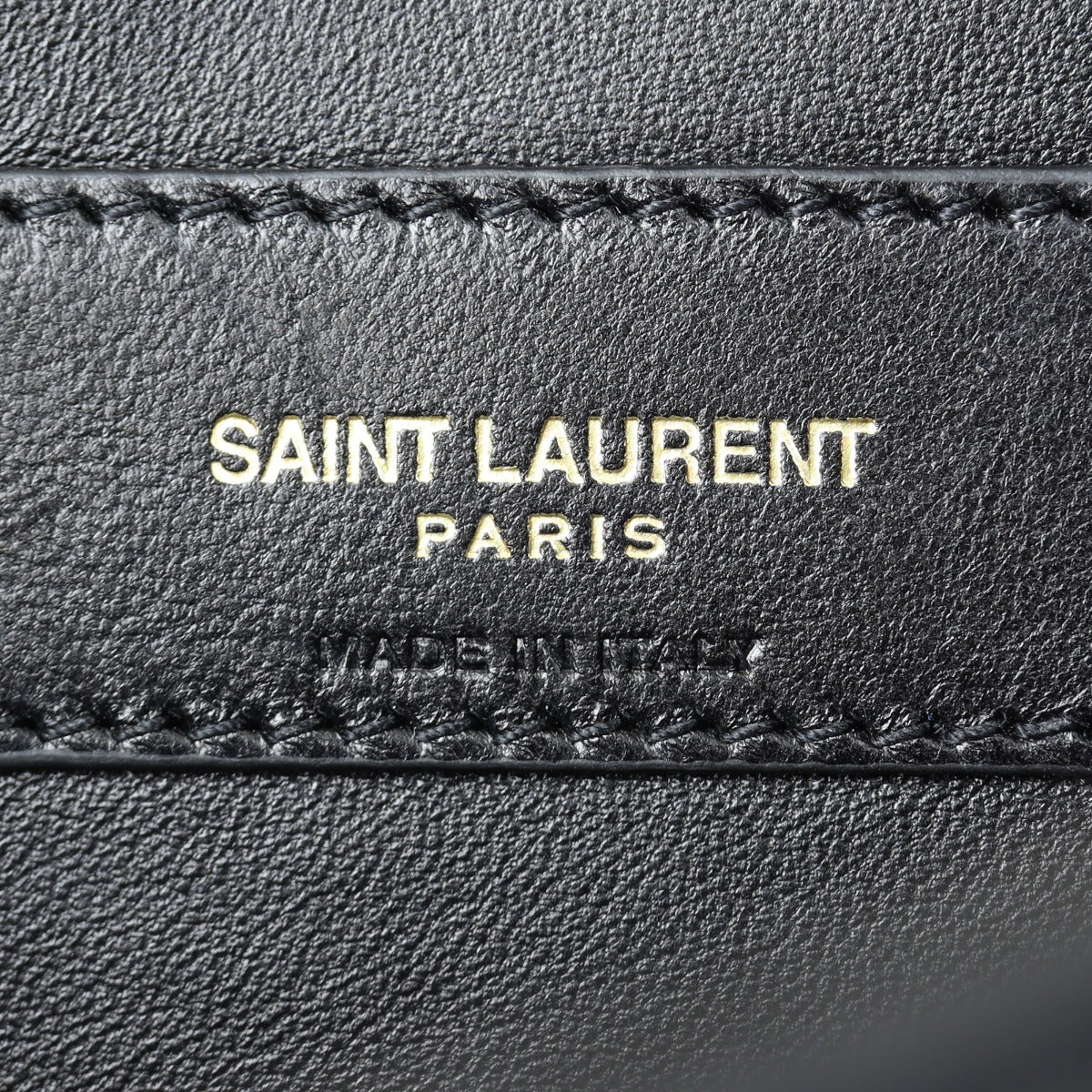 Saint Laurent Monogram Velvet Clutch Interior Stamp