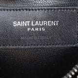 Saint Laurent College Medium Croc-Embossed Nubuck Interior Stamp