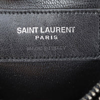 Saint Laurent College Medium Croc-Embossed Nubuck Interior Stamp