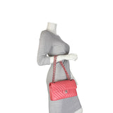 Chanel Classic Double Flap Small Chevron Lambskin| Salmon Pink