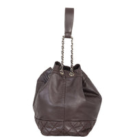 Chanel CC Drawstring Bucket Bag | Chocolate Brown