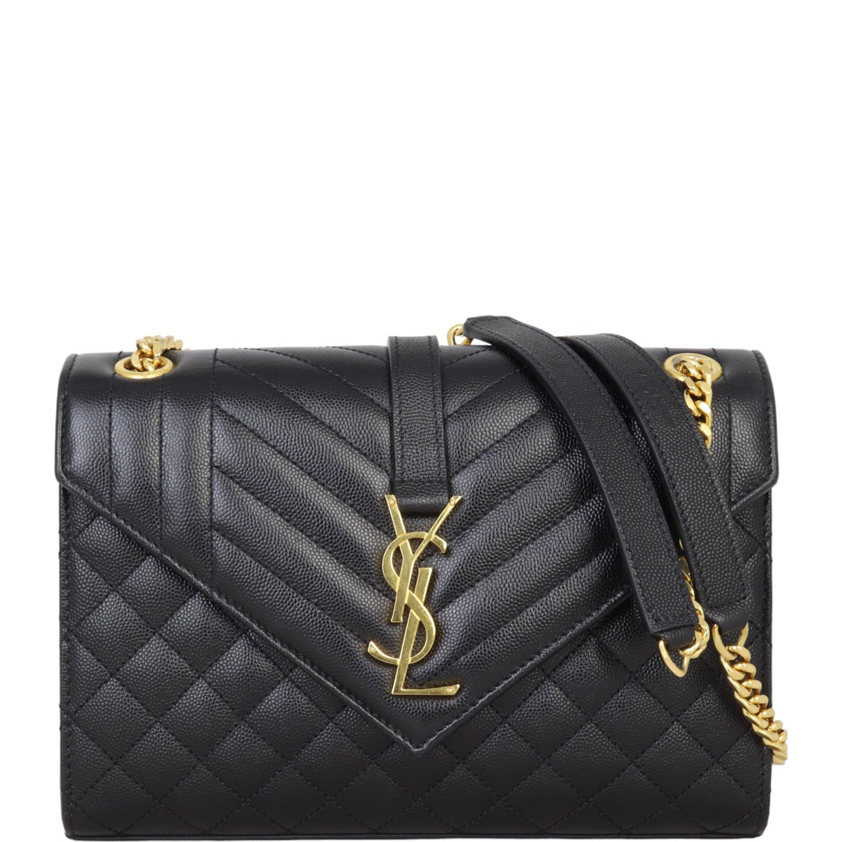 Saint Laurent Monogram Mix Matelasse Envelope Chain Bag Medium