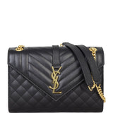 Saint Laurent Monogram Mix Matelasse Envelope Chain Bag Medium