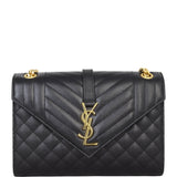 Saint Laurent Monogram Mix Matelasse Envelope Chain Bag Medium