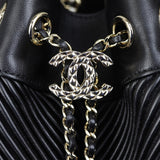 Chanel Drawstring Bucket Bag Chevron Hardware