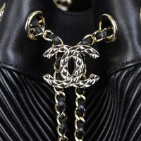 Chanel Drawstring Bucket Bag Chevron Hardware