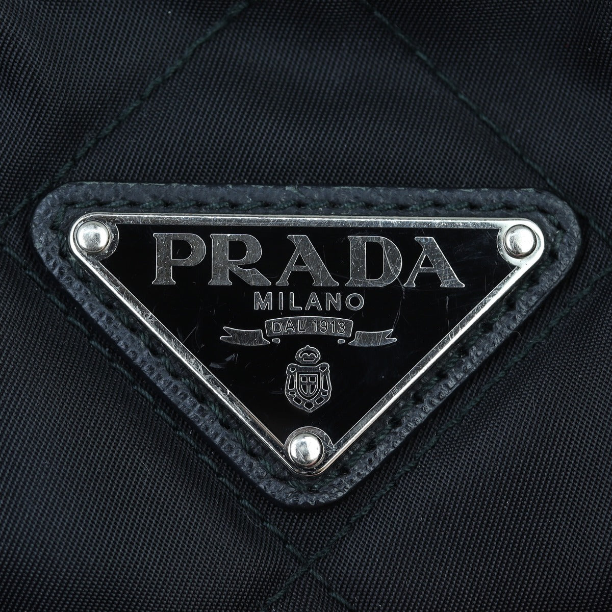 Prada Tessuto Quilted Bowling Bag Hardware