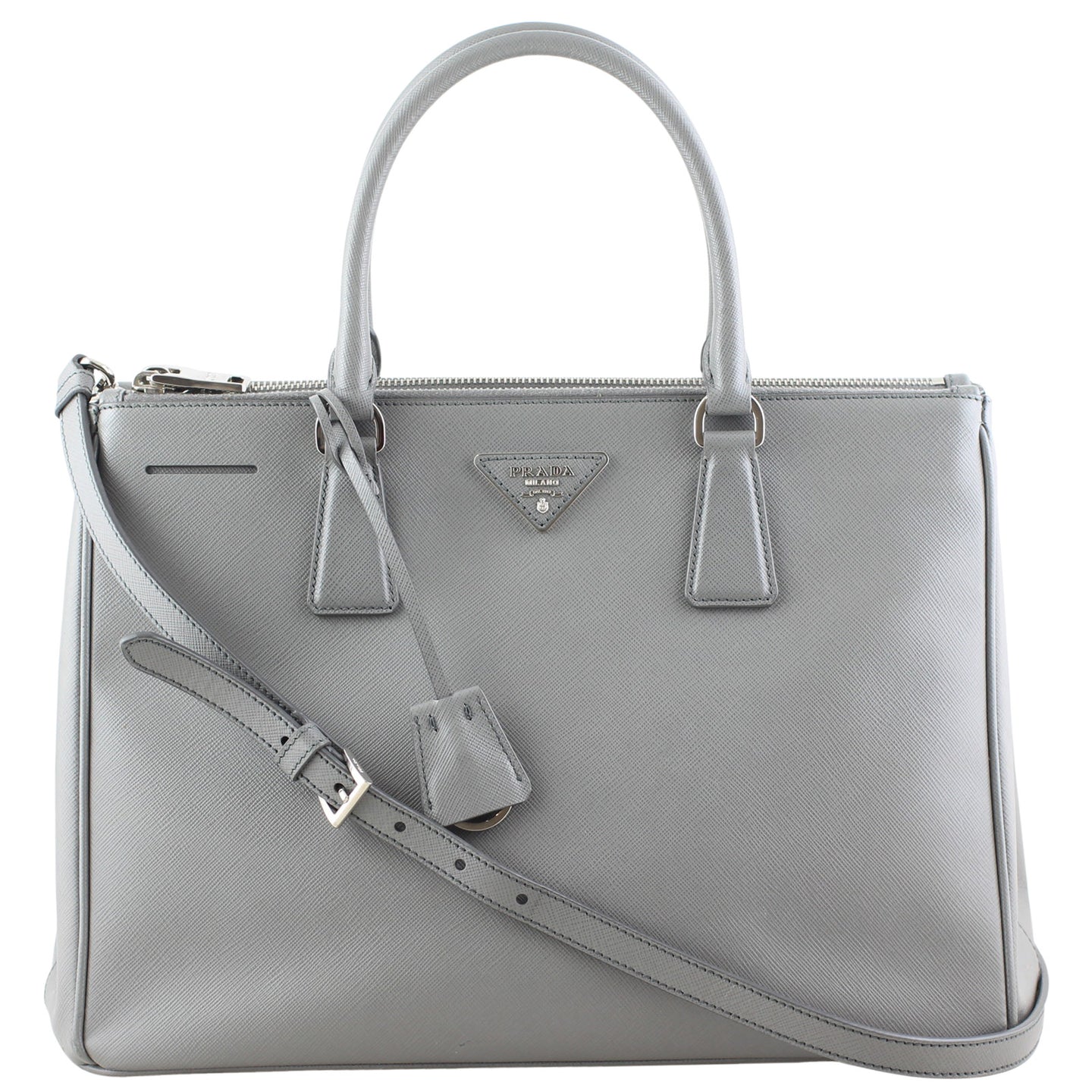 Prada Saffiano Galleria Double-zip Tote Medium Front