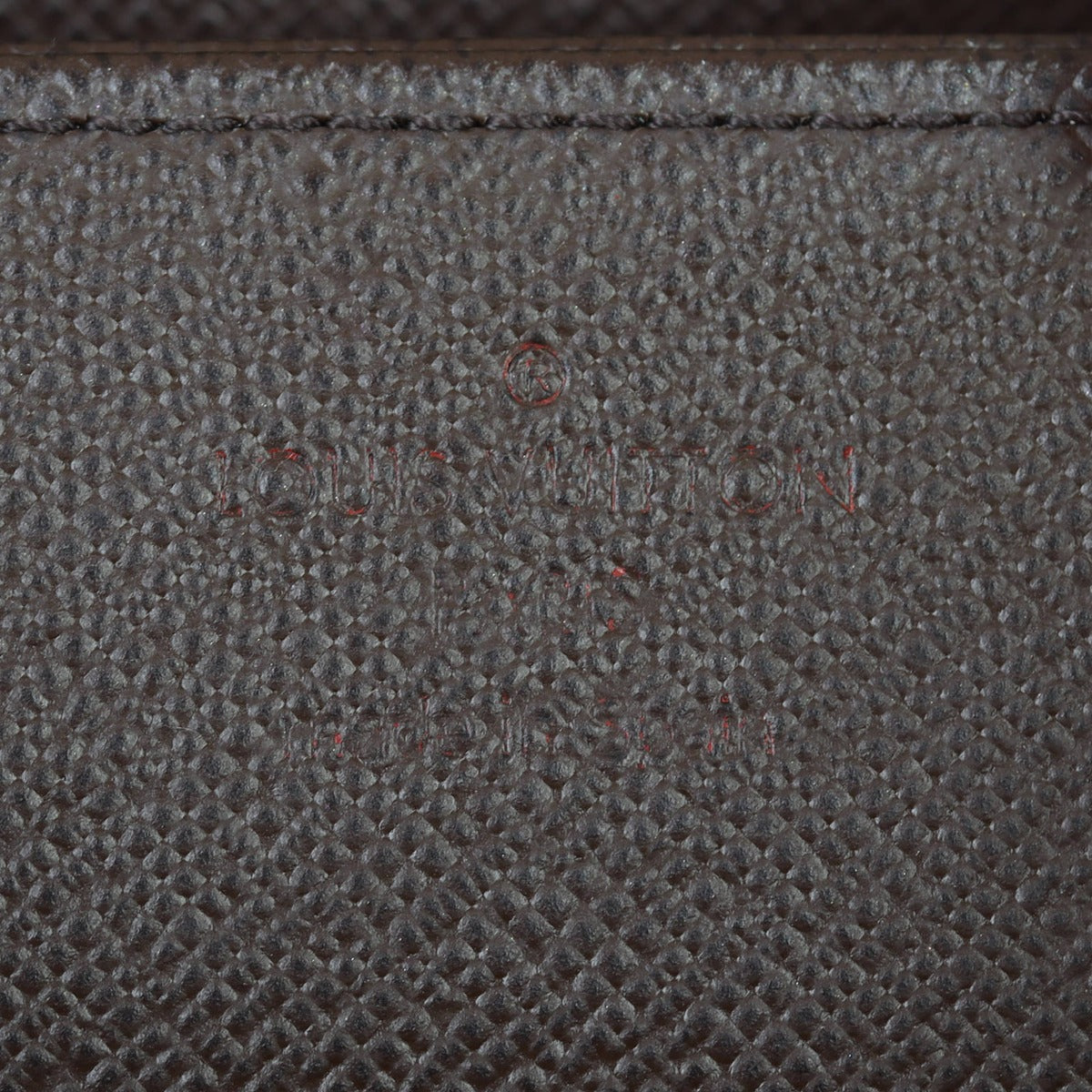 Louis Vuitton Zippy Wallet Damier Ebene Interior Stamp