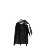 Saint Laurent Sunset Medium Croc-Embossed