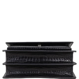 Saint Laurent Sunset Medium Croc-Embossed