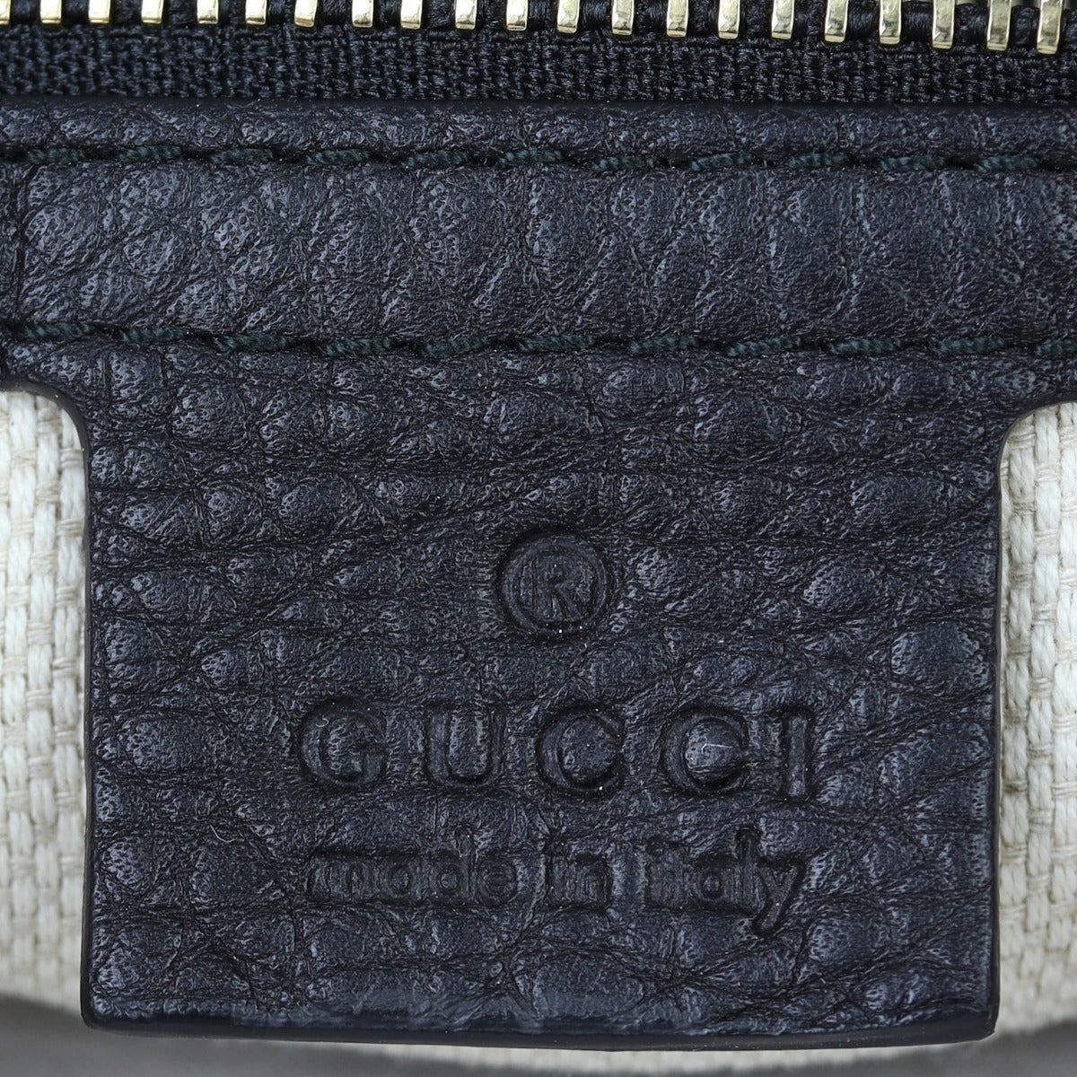 Gucci Soho Cellarius Tote Interior Stamp