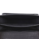 Saint Laurent Sunset Medium Croc-Embossed