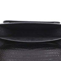 Saint Laurent Sunset Medium Croc-Embossed