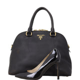 Prada Vitello Daino Dome Zip Tote