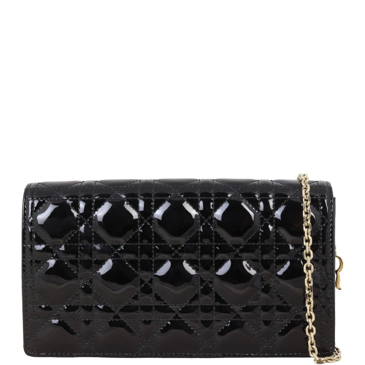 Dior Lady Dior Patent Cannage Pouch