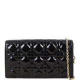Dior Lady Dior Patent Cannage Pouch