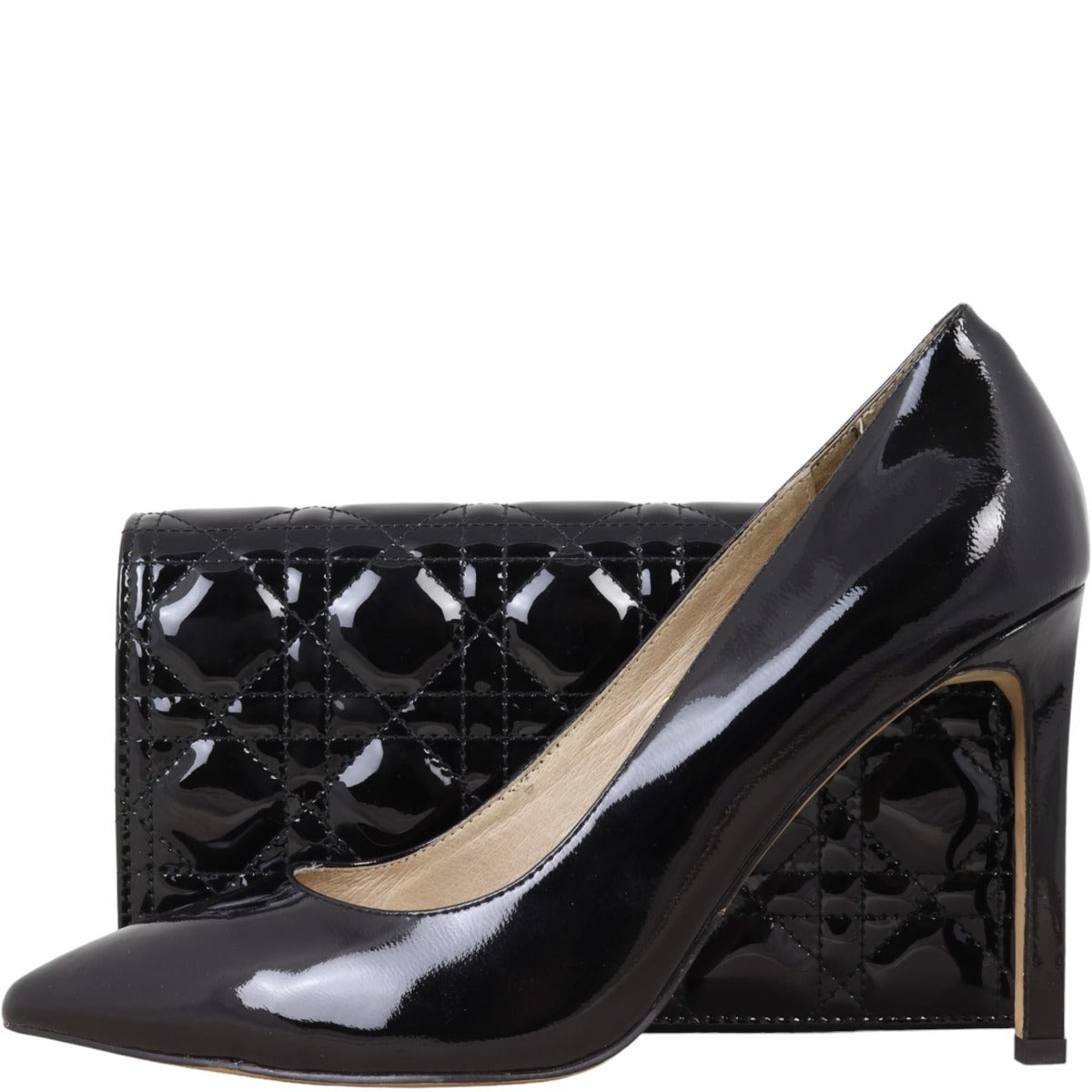 Dior Lady Dior Patent Cannage Pouch