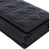 Dior Lady Dior Patent Cannage Pouch