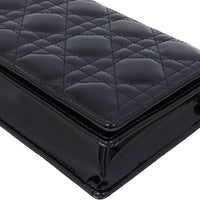 Dior Lady Dior Patent Cannage Pouch
