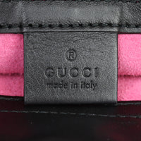 Gucci Leather Logo Drawstring Backpack Interior Stamp