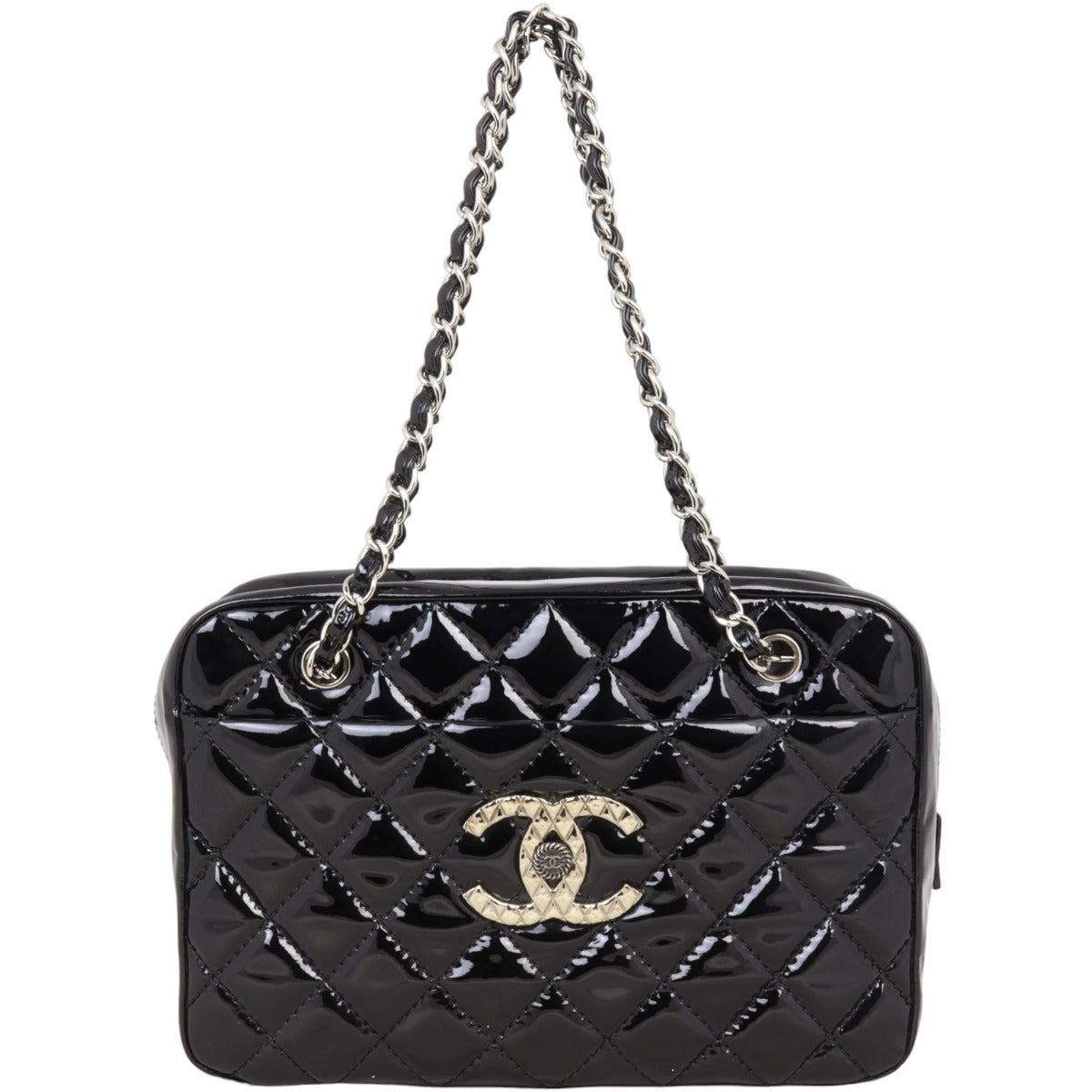 Chanel Brilliant Patent Camera Bag Large | Black