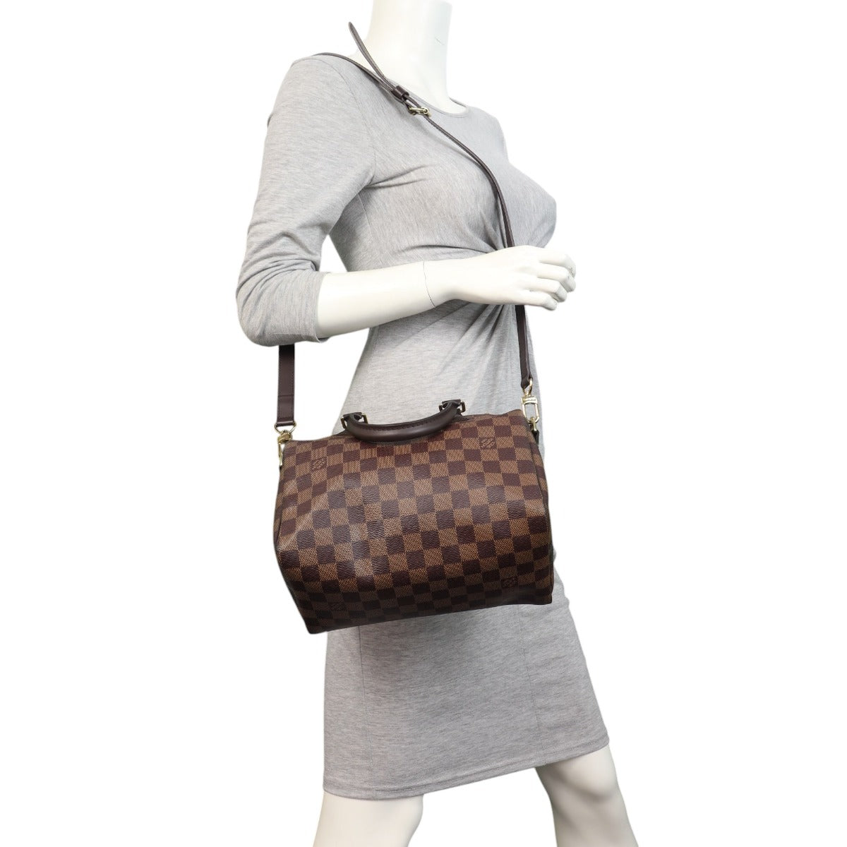 Louis Vuitton Speedy 25 Bandouliere Damier Ebene