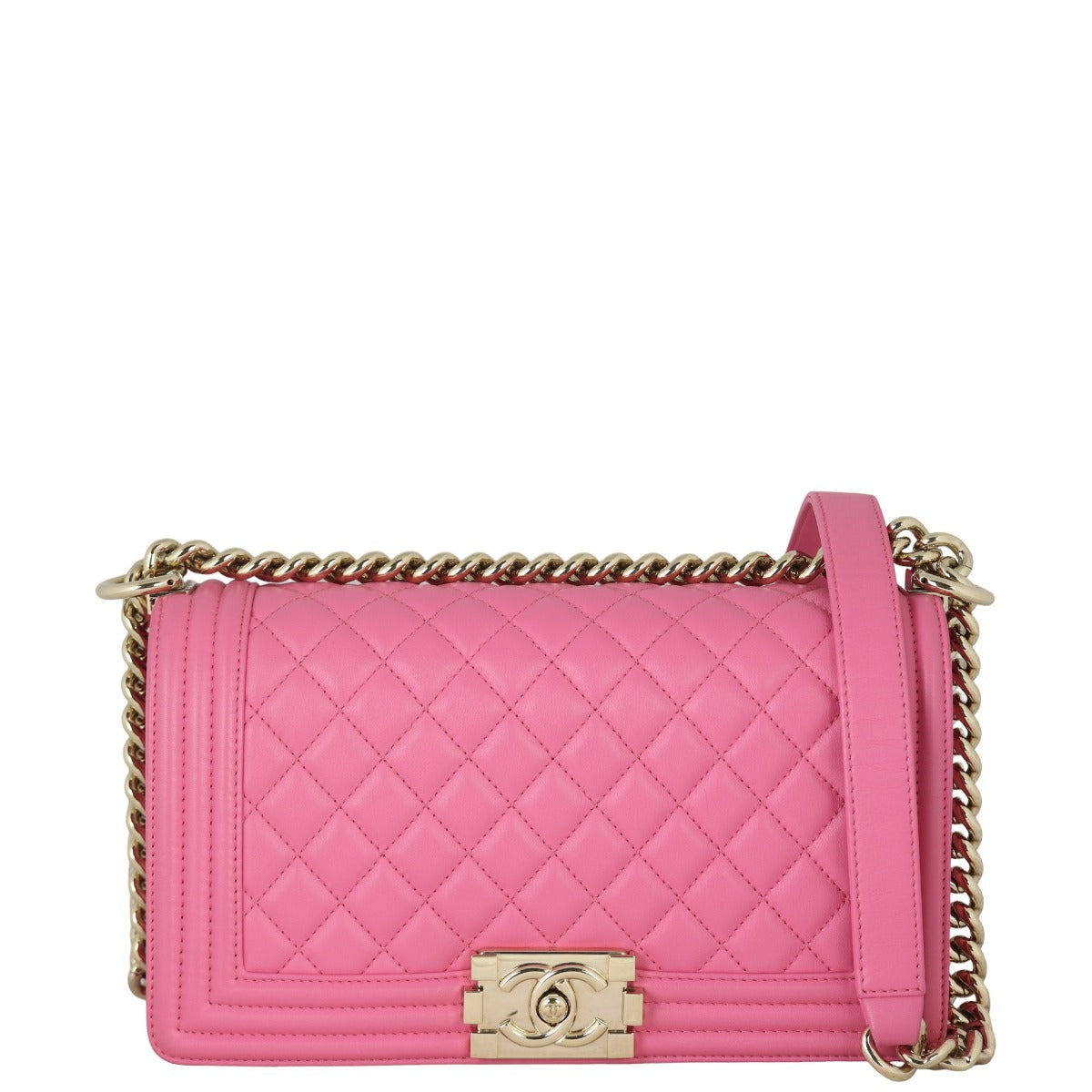 Chanel Boy Old Medium | Pink 26 Series