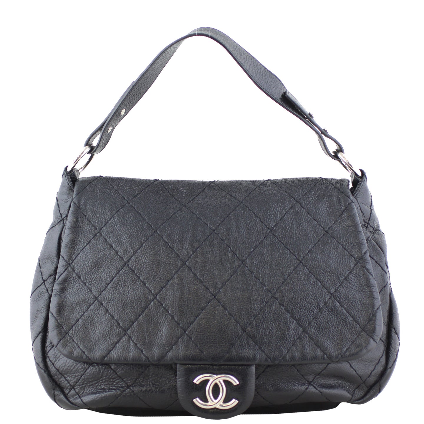 Chanel CC Top Handle Flap Bag front