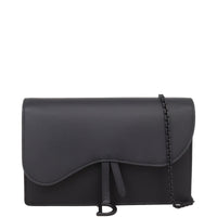 Dior Saddle Pouch Wallet on Chain Ultramatte