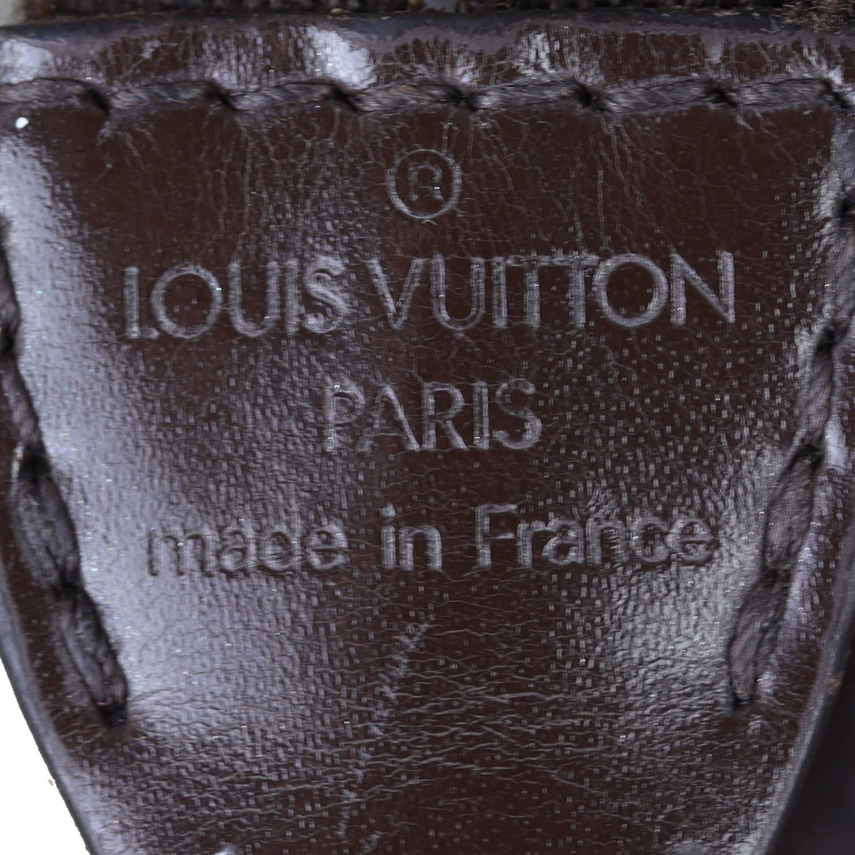 Louis Vuitton Eva Pochette Damier Ebene Interior Stamp
