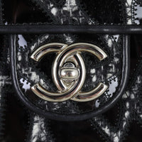 Chanel East West Scale Flap Bag Patent | Black