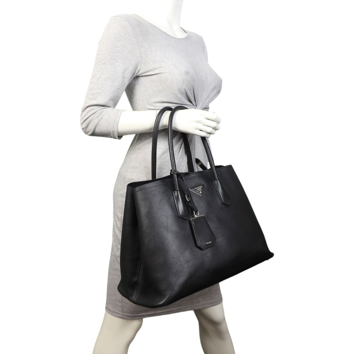 Prada City Calf Double Bag Large