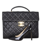 Chanel CC Quilted Briefcase