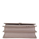 Saint Laurent Sunset Medium Croc-Embossed