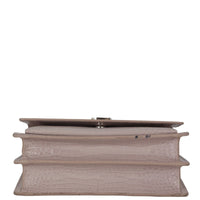 Saint Laurent Sunset Medium Croc-Embossed