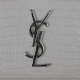 Saint Laurent Sunset Medium Croc-Embossed