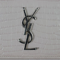 Saint Laurent Sunset Medium Croc-Embossed