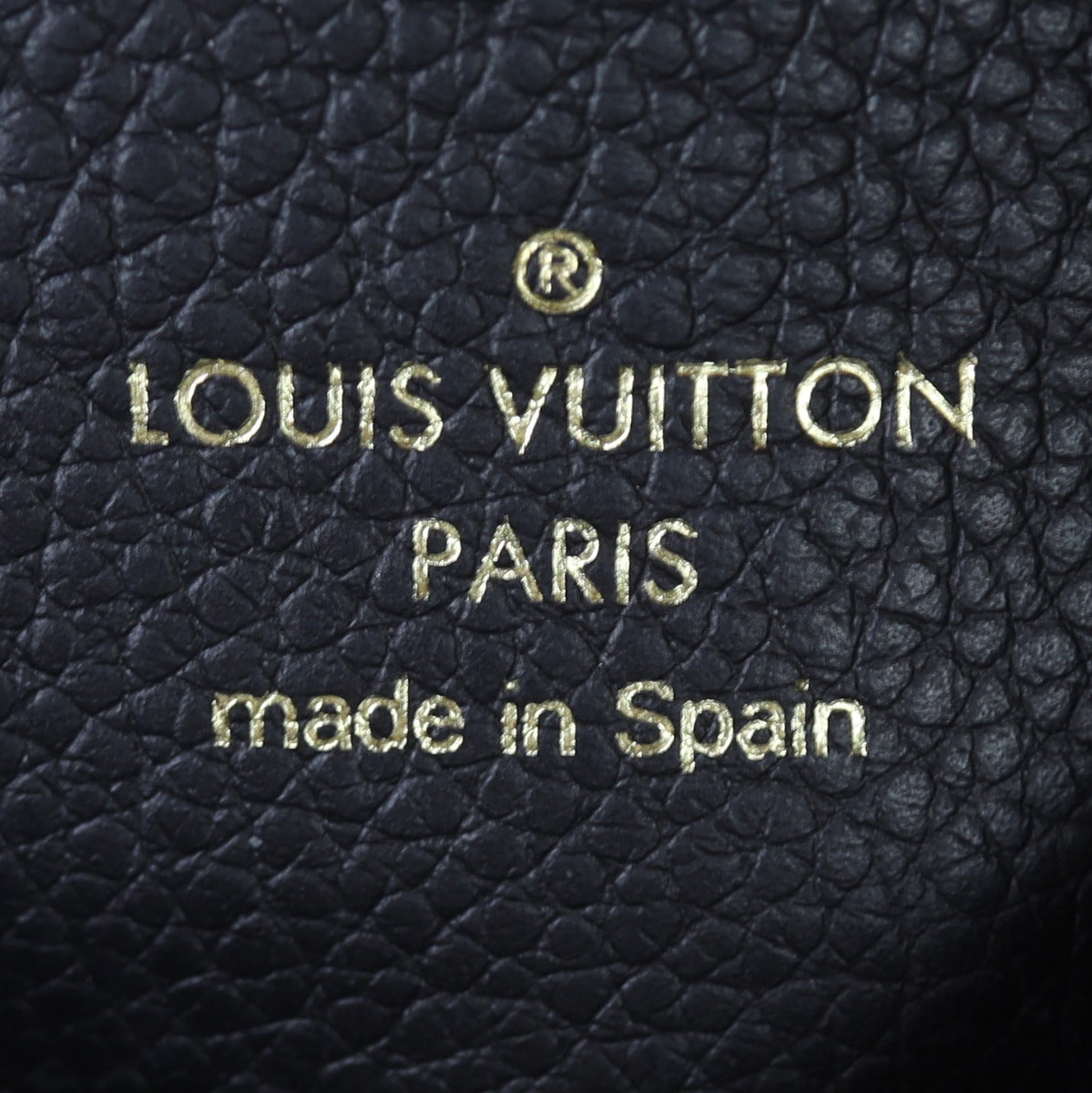 Louis Vuitton Double Zip Pochette Monogram Empreinte (with additional strap) Interior Stamp
