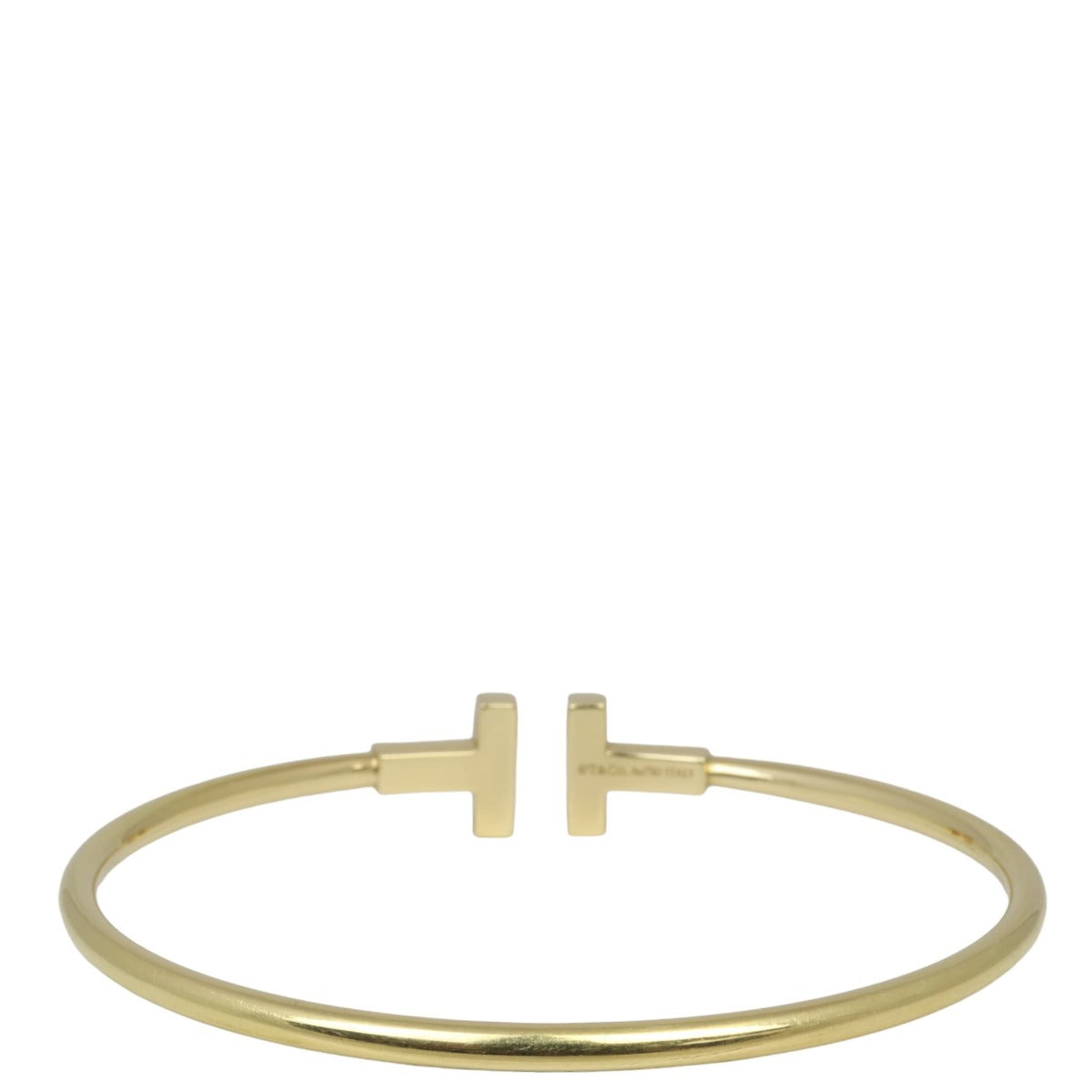 Tiffany & Co T Wire Bracelet 18k Yellow Gold Bracelet