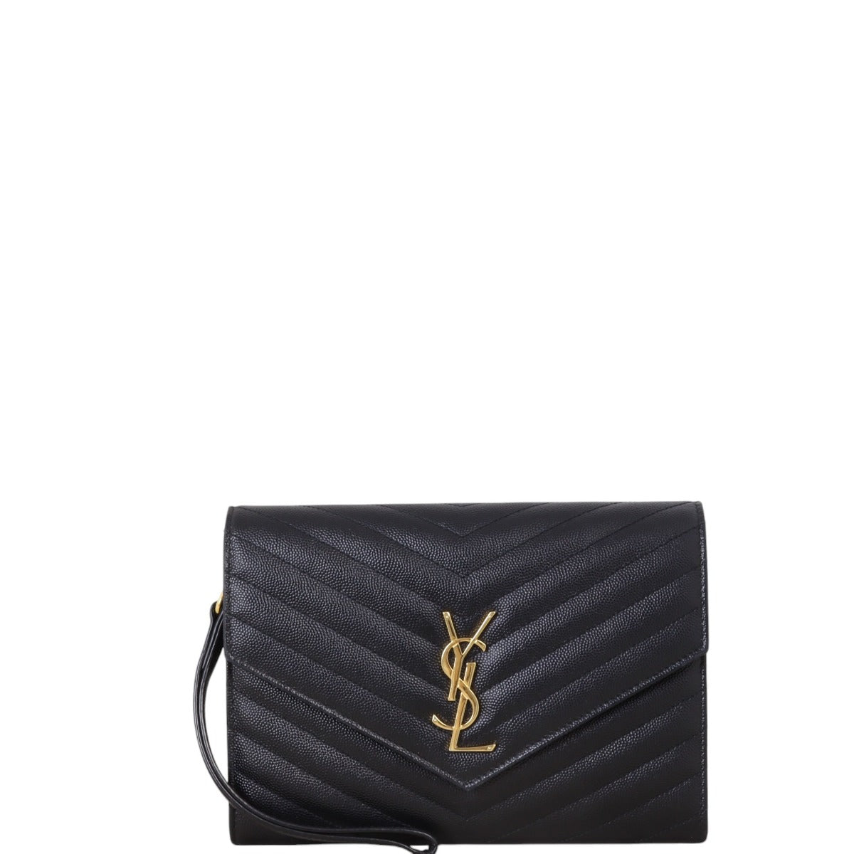 Saint Laurent Cassandre Flap Wristlet Pouch