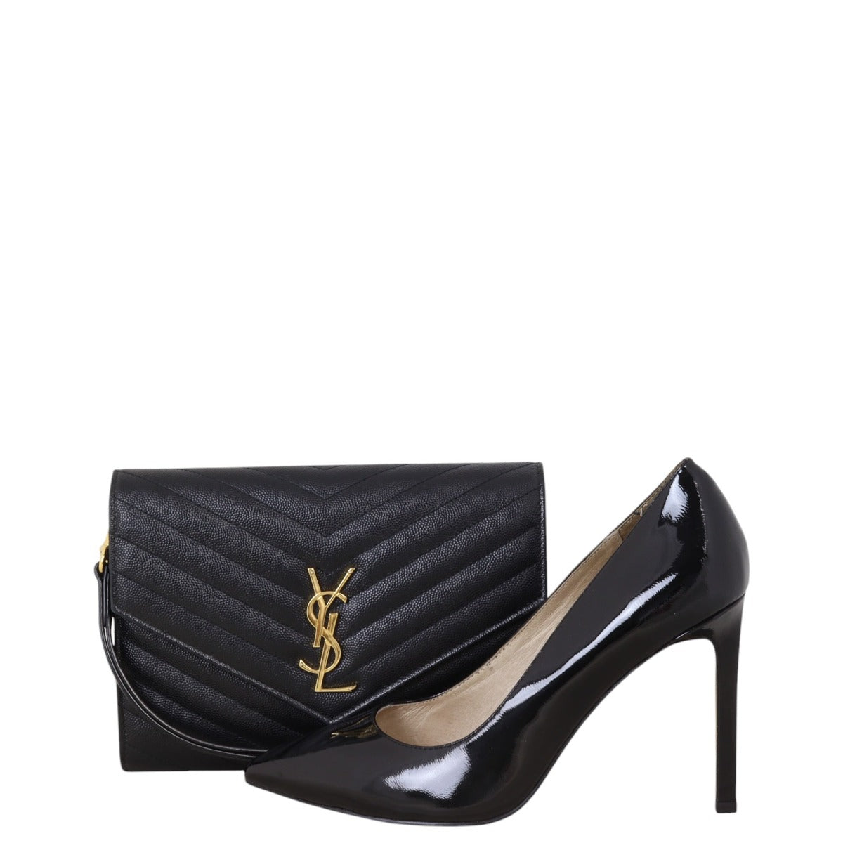 Saint Laurent Cassandre Flap Wristlet Pouch