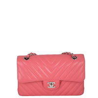 Chanel Classic Double Flap Small Chevron Lambskin| Salmon Pink